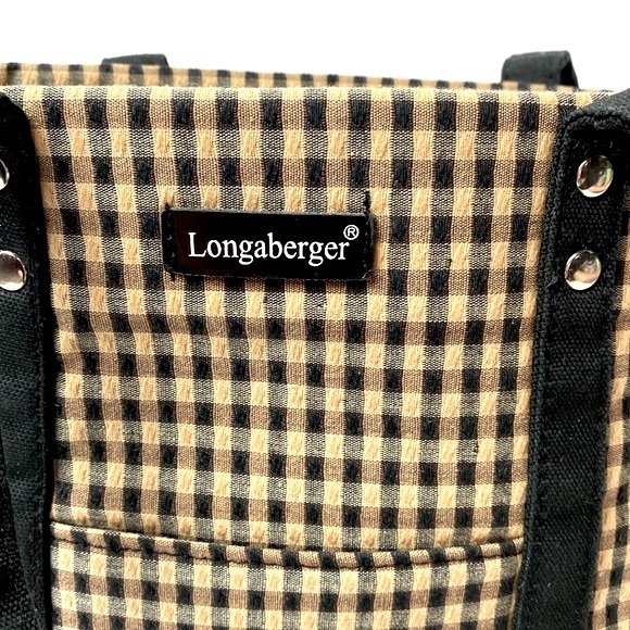 Longaberger Homestead Small Plaid Tote Handbag and make up bag - Picture 12 of 12